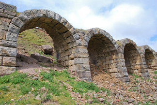 The ruins of the calcining kilns at Rosedale West. Photograph: Paul Wood